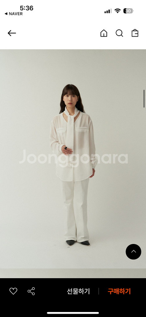 무아르무스 타이 벨벳 블라우스 새상품--1