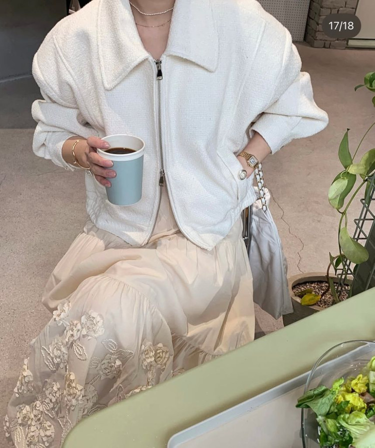 바이씨니 제작 봄버비 트위드 자켓--1