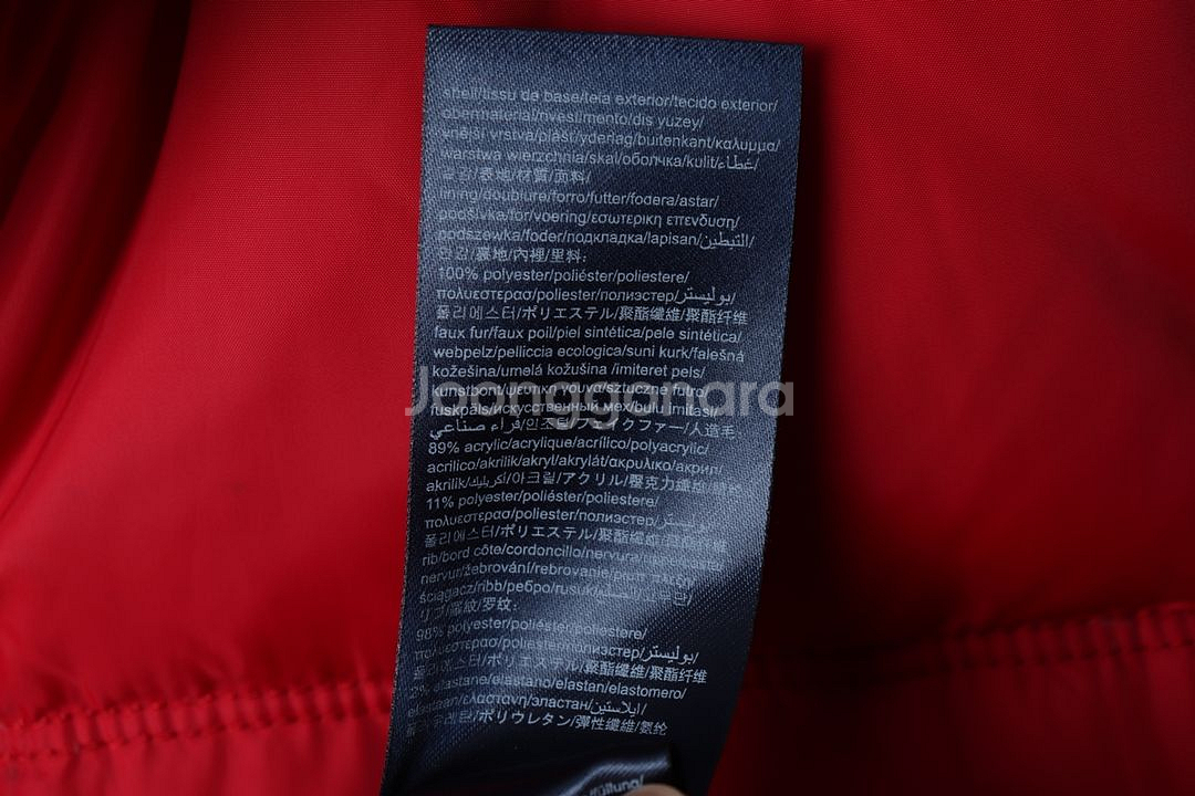 W(XS) 타미힐피거 패딩 점퍼자켓 레드 올드스쿨--5