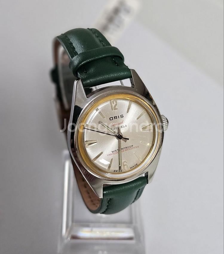 빈티지 ORIS 남성용 수동태엽식 가죽시계/SWISS--4