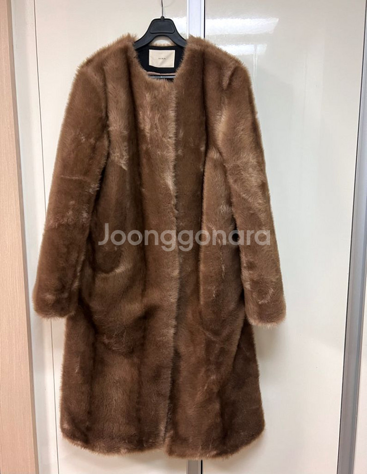 인조 밍크 코트 페이크퍼 에코퍼 롱코트 무스탕 자켓--1