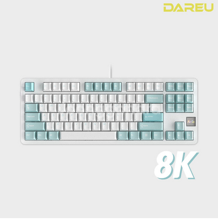 다얼유 A87PRO 8K 유선 기계식 키보드 스노우축--0