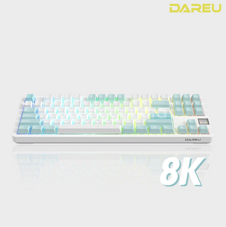 다얼유 A87PRO 8K 유선 기계식 키보드 스노우축--1