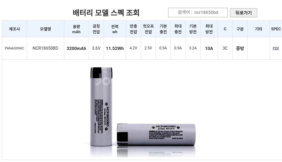 18650배터리 파나소닉 3200mA 100개--0