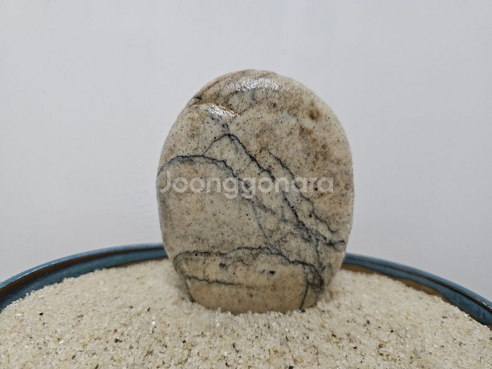 수석 세필 산수경석--0