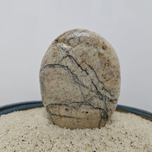 수석 세필 산수경석
