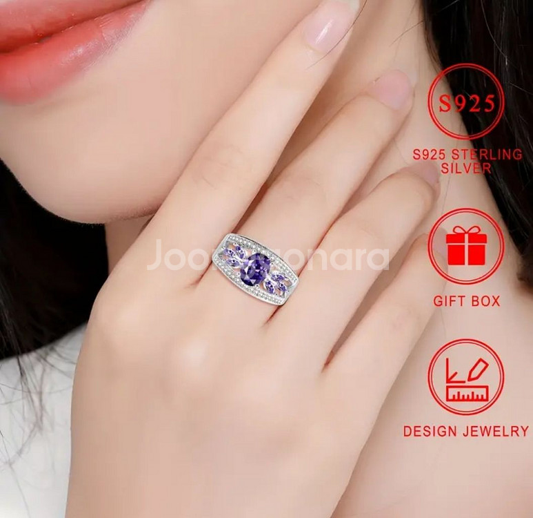 여성 S925 실버 파티션 반지 60mm ㅡ 새제품--4