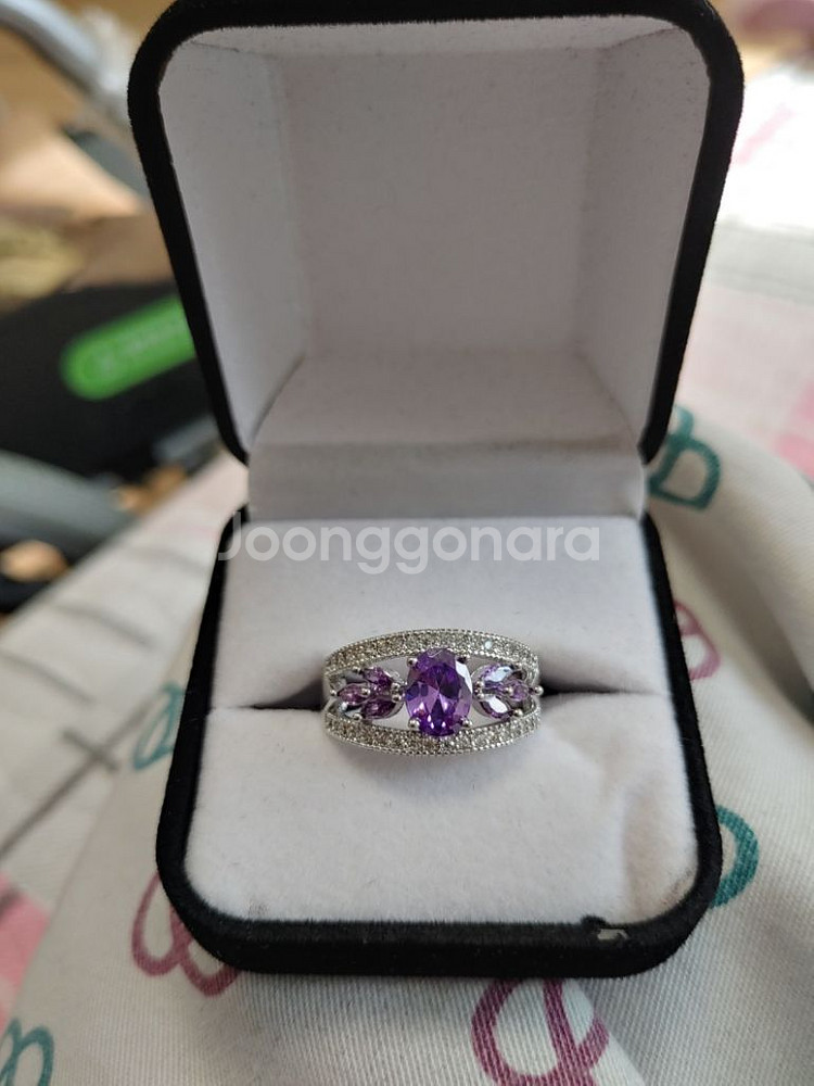 여성 S925 실버 파티션 반지 60mm ㅡ 새제품--7