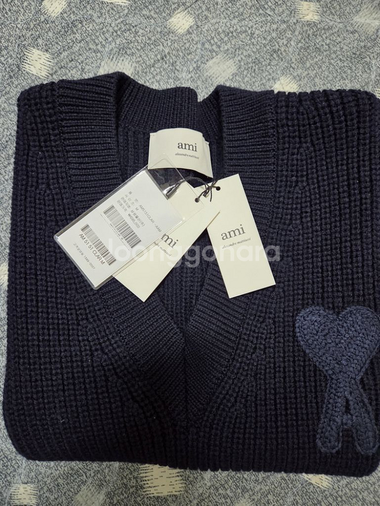 AMI 니트 베스트 네이비 M SIZE--2