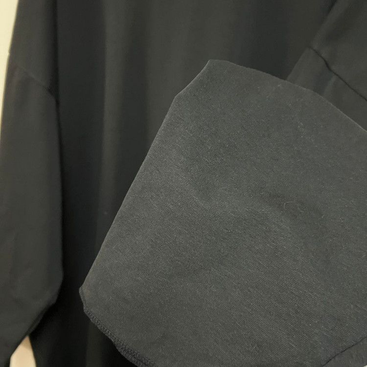 꺌랑 CALIN 롤업 후드 원피스 숏기장 블랙 검정 오버핏 루즈핏 임부복 이미지