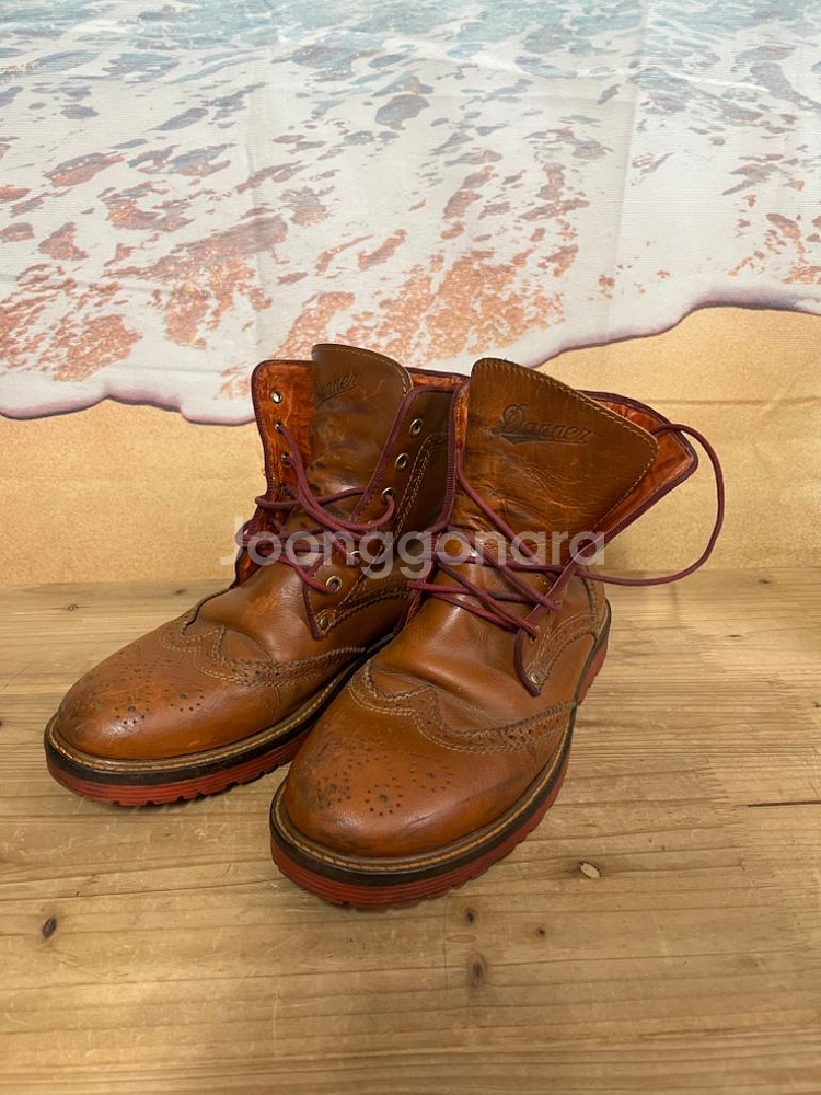 Danner 가죽 윙팁 부츠 (255)--0