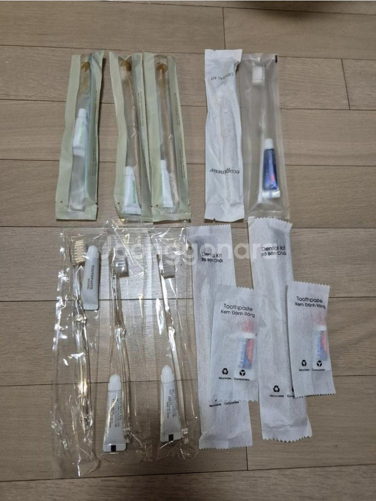 (새제품)일회용 칫솔 치약 세트 10개 일괄--0