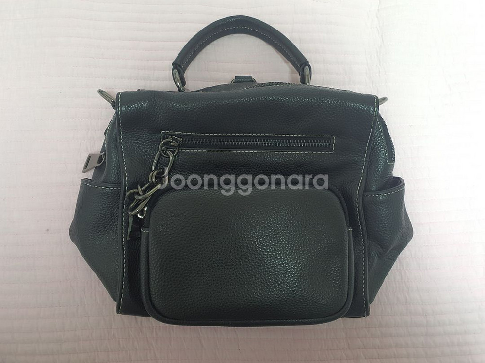 천연소가죽 크로스백 백팩 2way 블랙--2