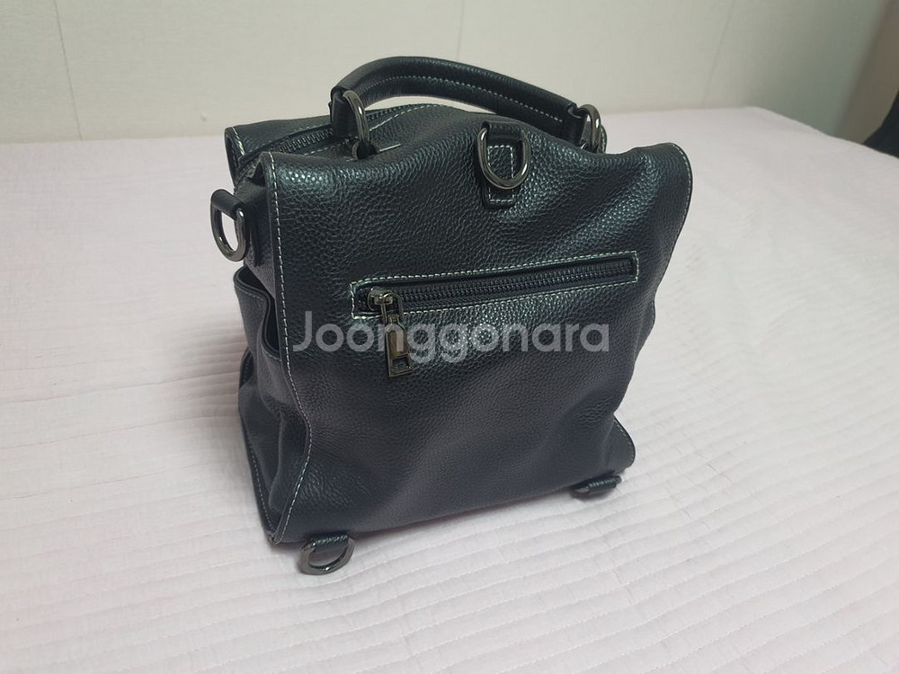 천연소가죽 크로스백 백팩 2way 블랙--1