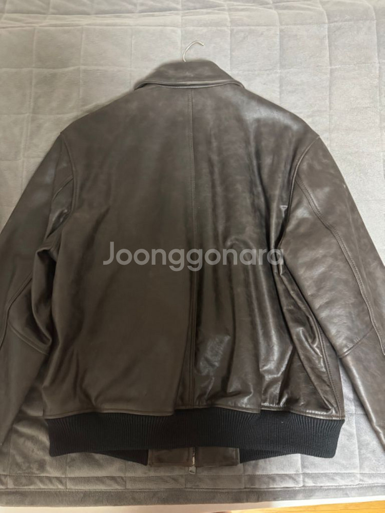 자라 오리진 워싱처리 가죽 자켓 레더 점퍼 XL--6