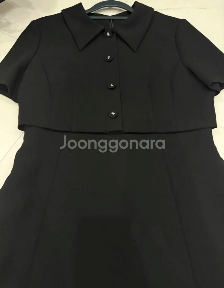 여성용 정장 투피스 반팔 & A라인 플레어 스커트 셋업--0