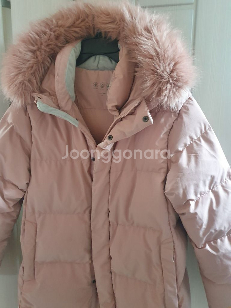 탑텐키즈 구스다운 롱패딩 150 핑크 거위털 90%--3