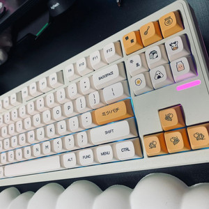 SPM PL87W 몽돌 기계식 키보드 화이트