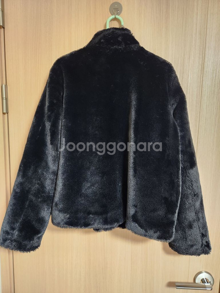 베로모다 인조털 검정페이크털코트 에코퍼자켓--4