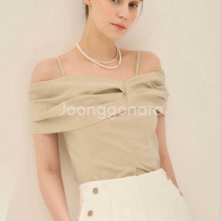 마인 패널 레이어 슬리브리스 탑--0