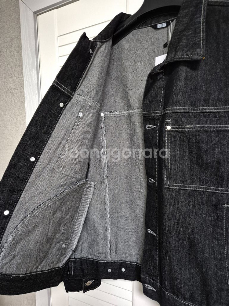 트릴리온 워싱 스티치 블랙데님자켓 m사이즈--1