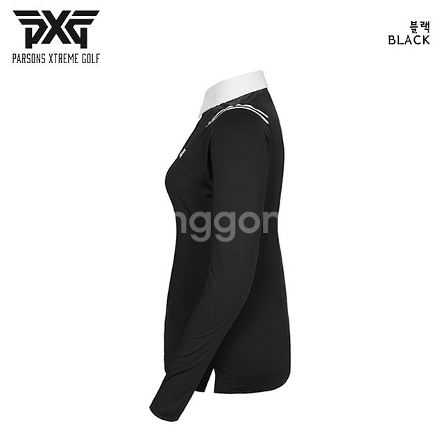 PXG 여성 골프웨어 어깨라인 배색 카라티셔츠--4