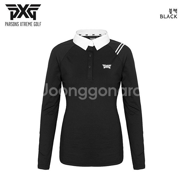 PXG 여성 골프웨어 어깨라인 배색 카라티셔츠--3