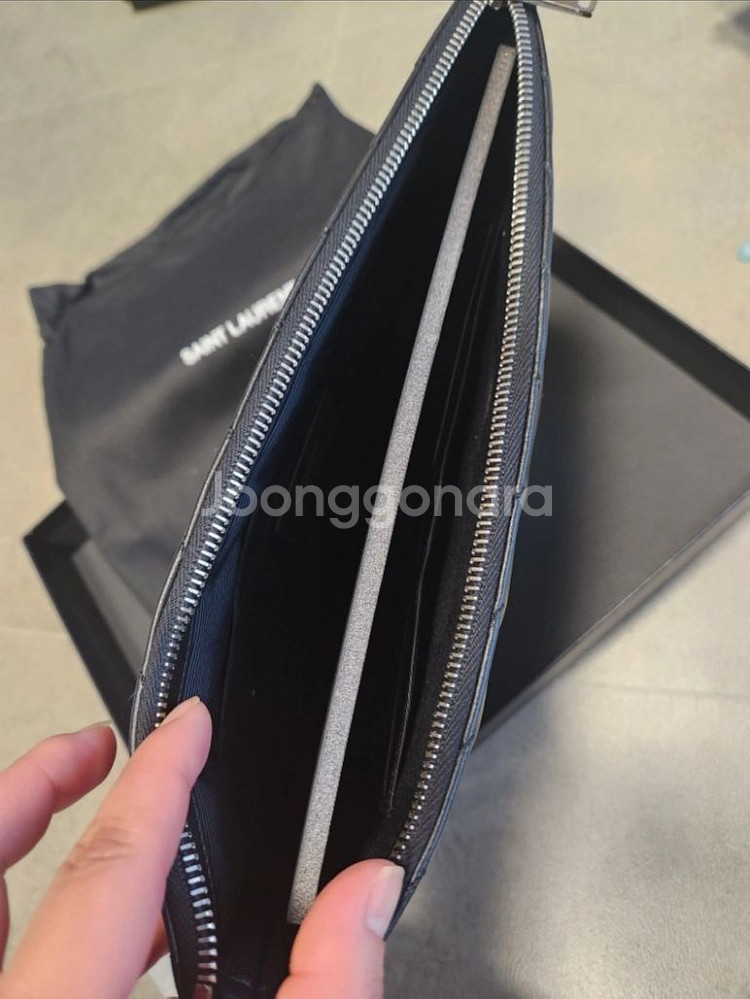 생로랑 클러치 은장 라지--2