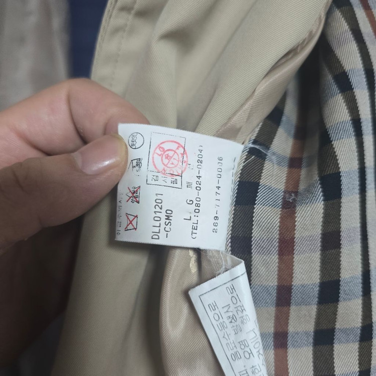 [닥스] 여성 체크 카라 트렌치코트 이미지