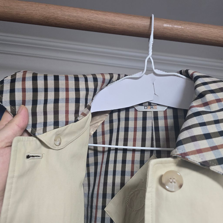 [닥스] 여성 체크 카라 트렌치코트 이미지