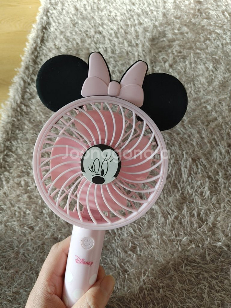 디즈니 미니 마우스 여름 손 선풍기 핑크 핸디 휴대용--2