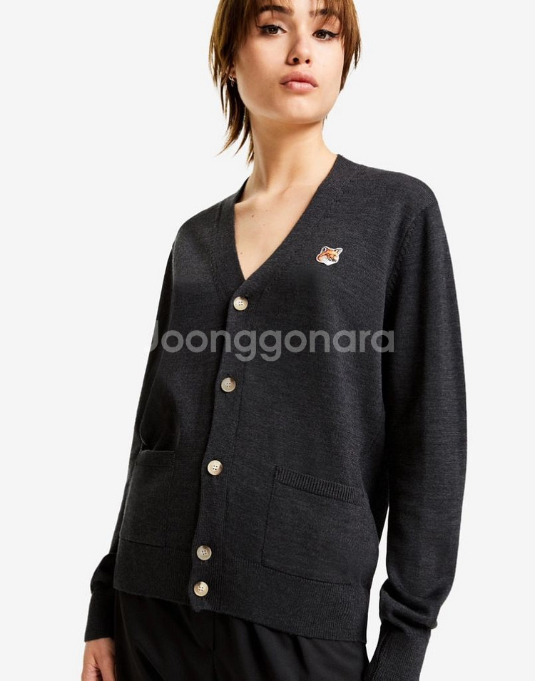 [2XL] 메종키츠네 폭스헤드 클래식 가디건--2