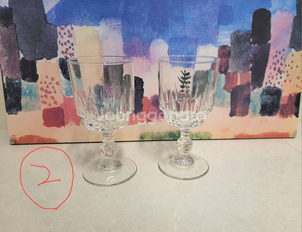프랑스 빈티지 와인잔 꼬냑잔 샴페인잔--2