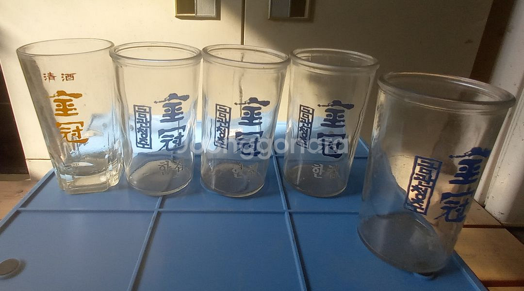 80년대 금관청주한컵 5개일괄--0