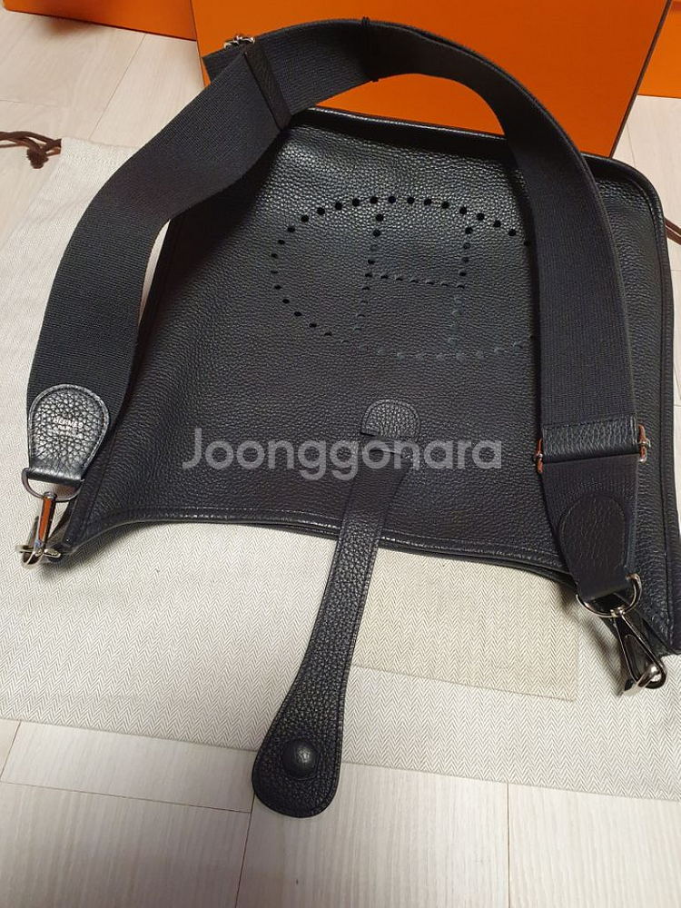 정품 에르메스 에블린33 블랙 은장--7