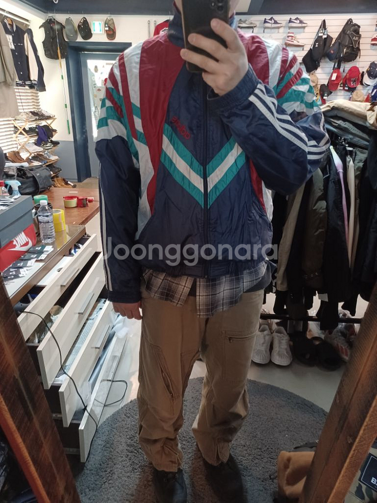 아디다스 올드스쿨 90s 빈티지 바람막이 자켓 xl--6