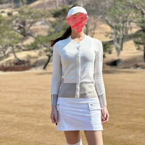 지포어 우먼 캐시미어 라운드 가디건