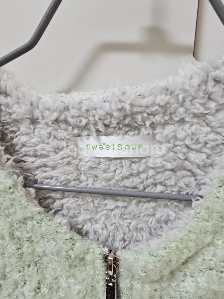 [ 옷정리 ] 스위트숲 민트 뽀글이 M 하프자켓 코트--2