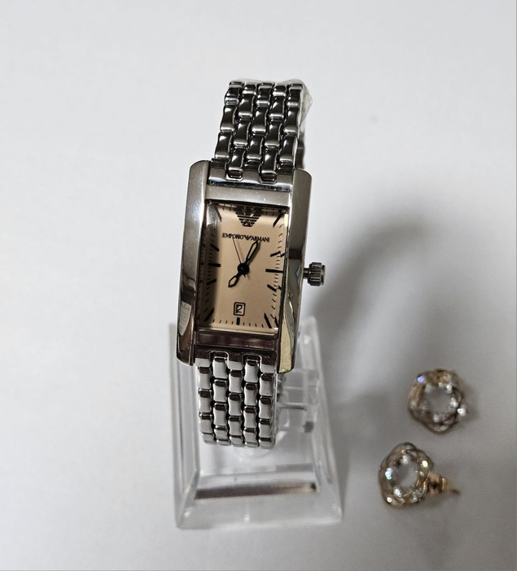 알마니 여성용 메탈 시계--8