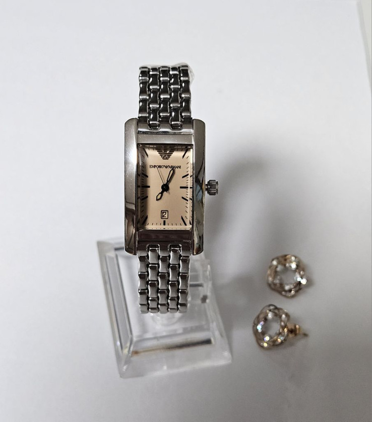 알마니 여성용 메탈 시계--9