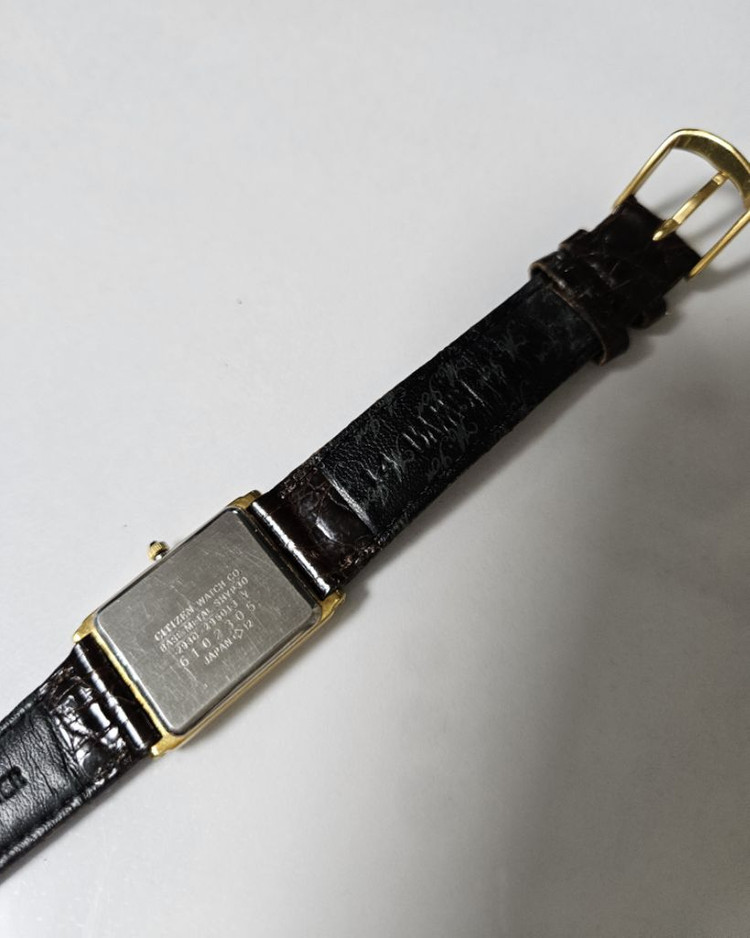 시티즌 Exeed 여성용 미니 탱크가죽 시계/JAPAN--3