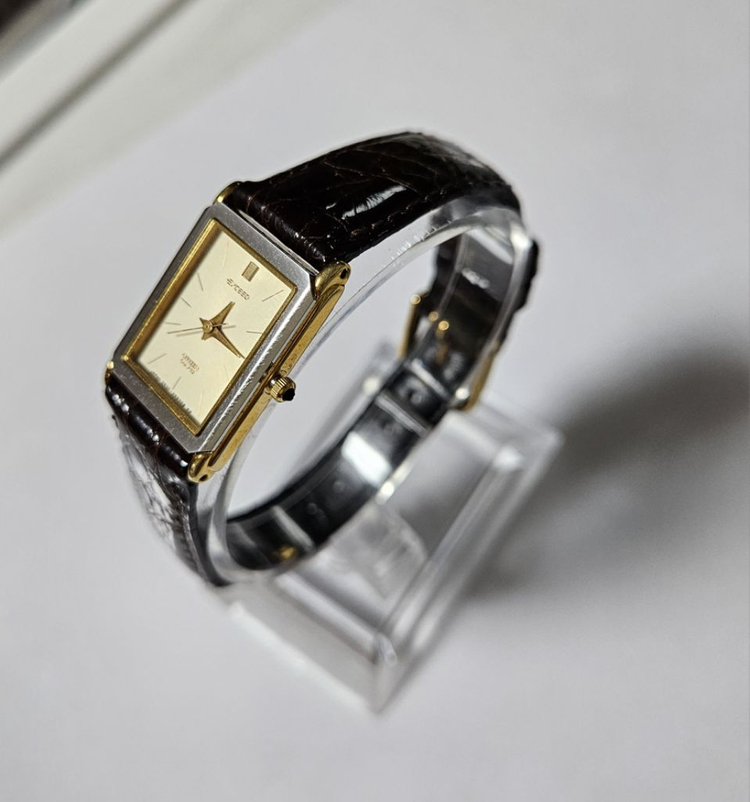 시티즌 Exeed 여성용 미니 탱크가죽 시계/JAPAN--2