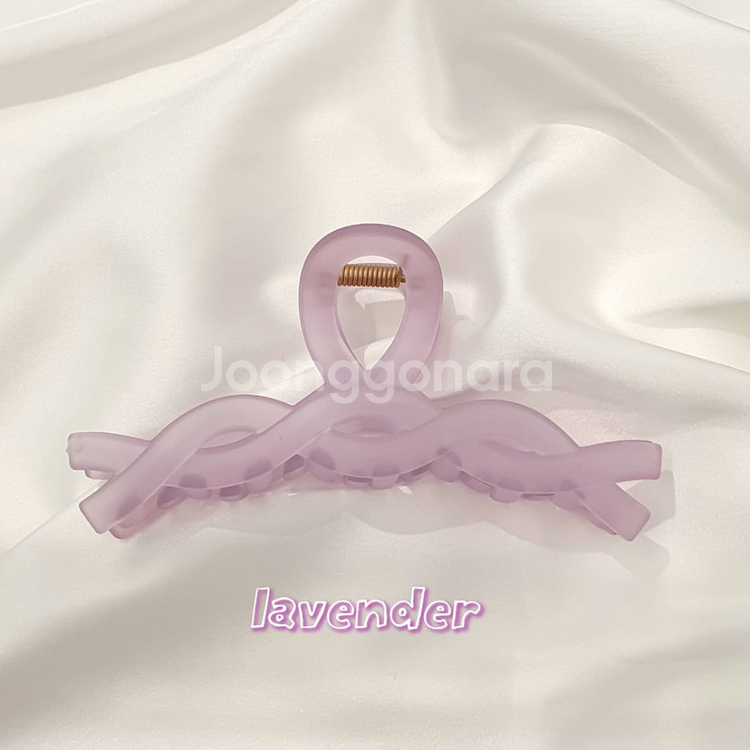 [ 트위스트 물결 헤어핀 ] 파스텔톤 매트 집게핀--1