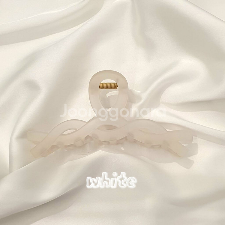 [ 트위스트 물결 헤어핀 ] 파스텔톤 매트 집게핀--4