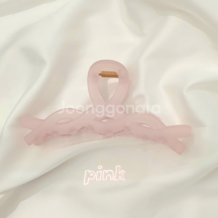 [ 트위스트 물결 헤어핀 ] 파스텔톤 매트 집게핀--5