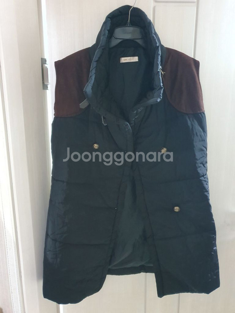 DK new York 하이넥 패딩 롱베스트 조끼--2