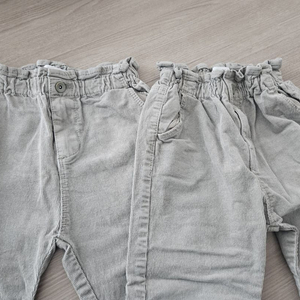 쌍둥이 남아.여아 자라 잔골지 바지4~5세 110
