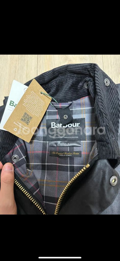 40) 바버 비데일 왁스 자켓 블랙 새상품 MWX001--3