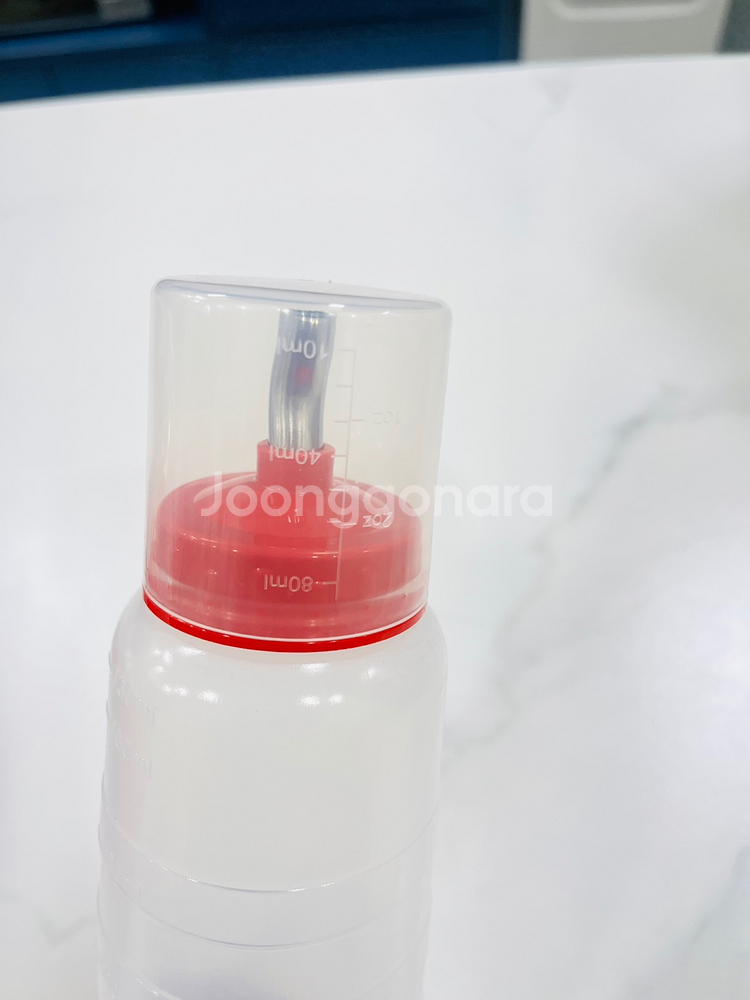 업소용 투명/빨강 소스통 730ml 새상품 판매!--4