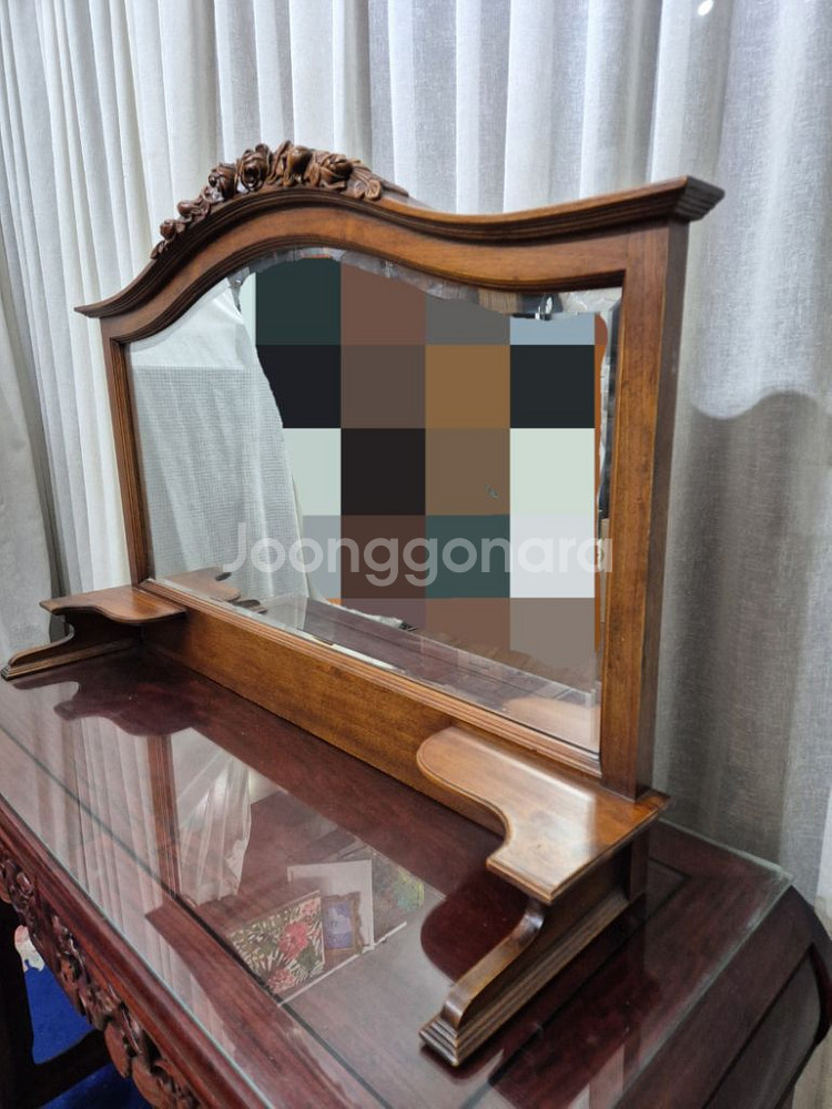 영국 빈티지 원목 거울--1